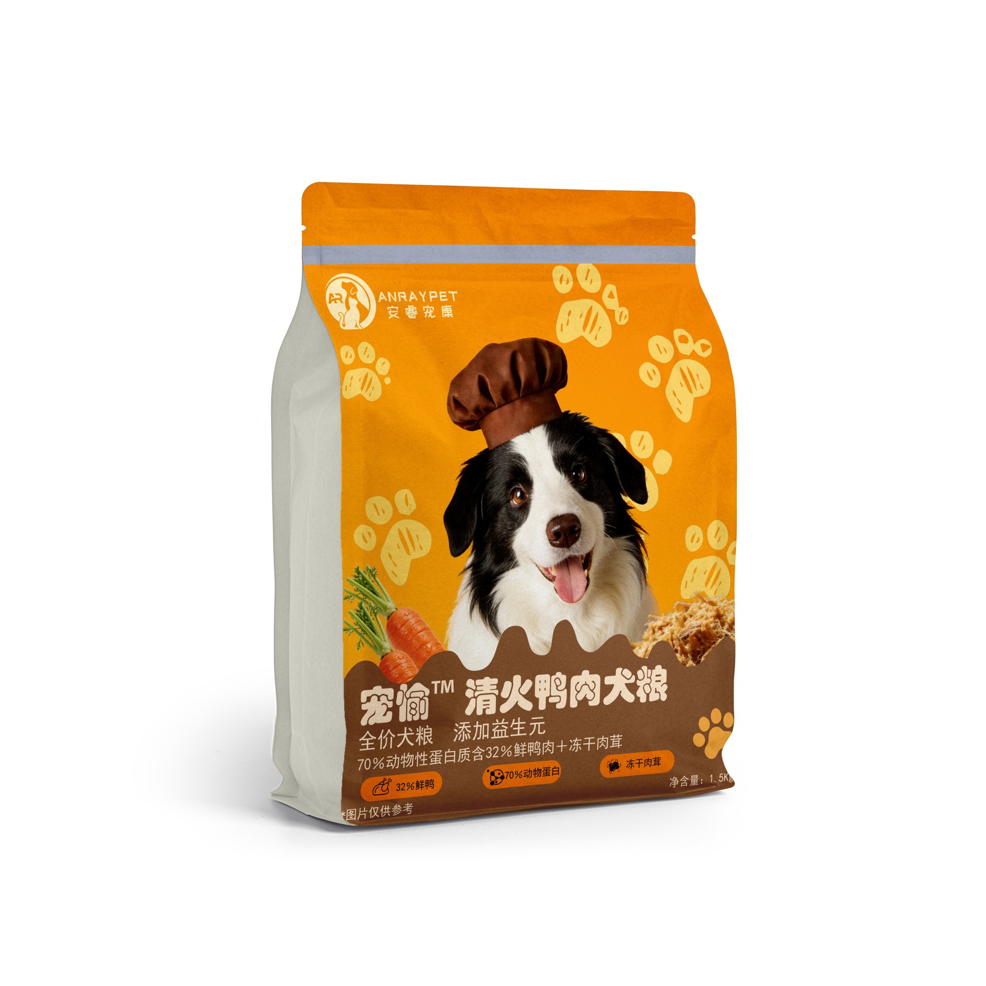 宠愉™清火鸭肉犬粮